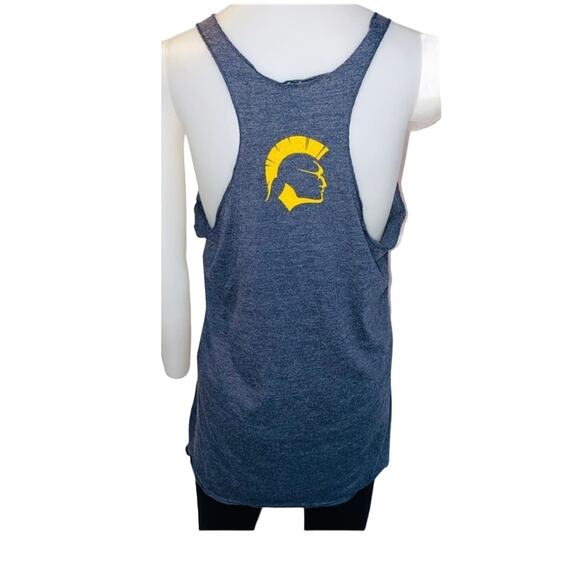 Box tribe Gray scoop neck tank top cotton blend athletic training  SZ large - Picture 2 of 8